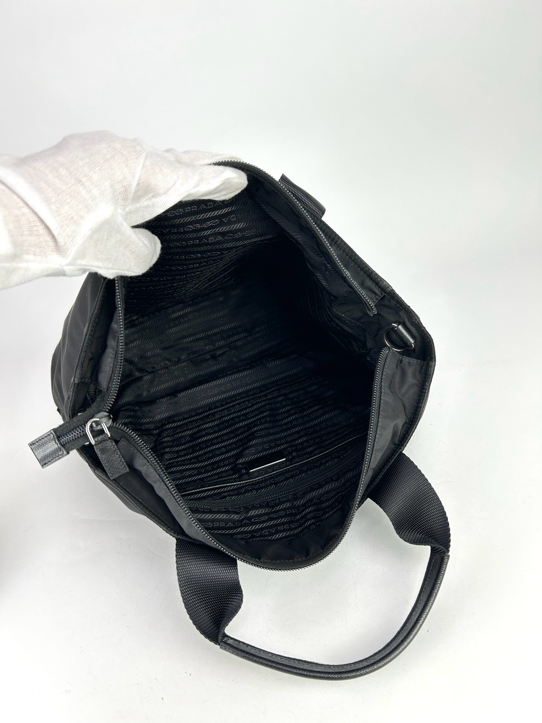Prada Vela Nylon East West Tote bag - Image 5