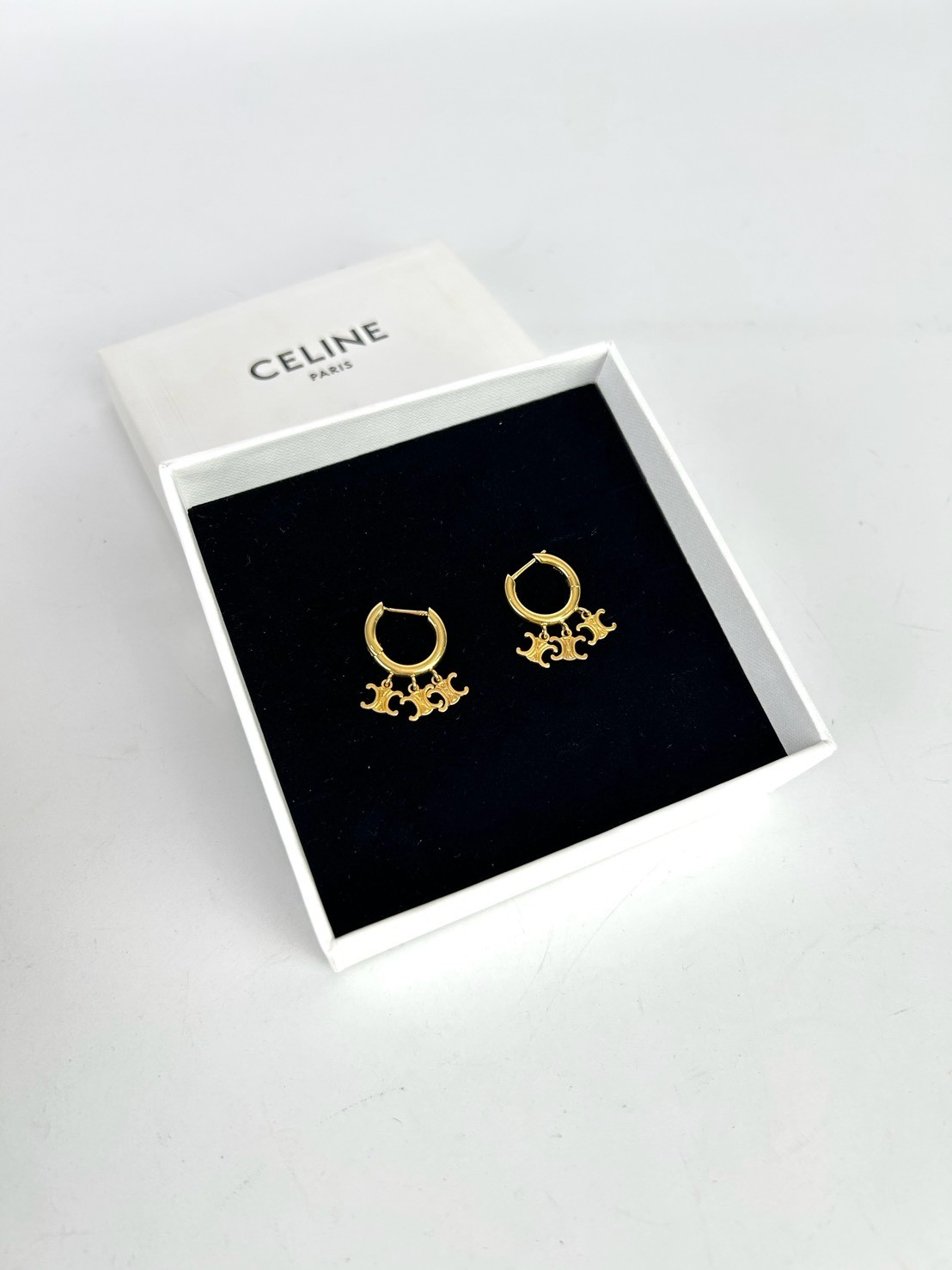 Celine Triomphe Hoop Earrings Y2022 - Image 2