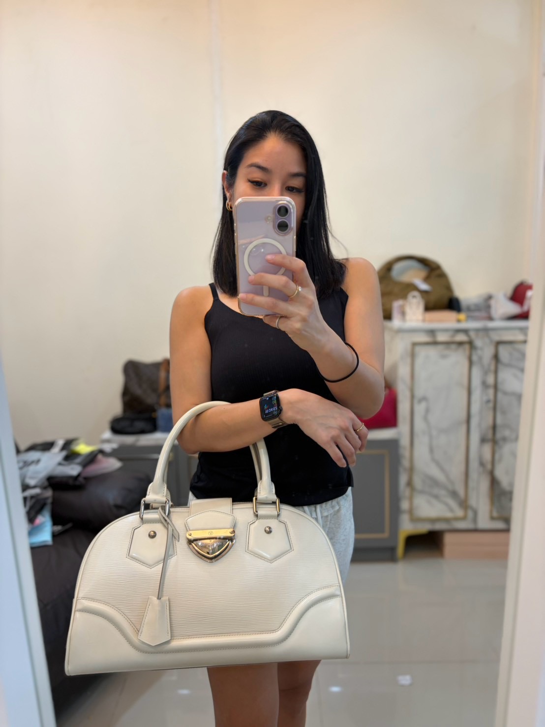 LouisVuitton Montaigne Bowling Epi Hand bag Y2009 - Image 2
