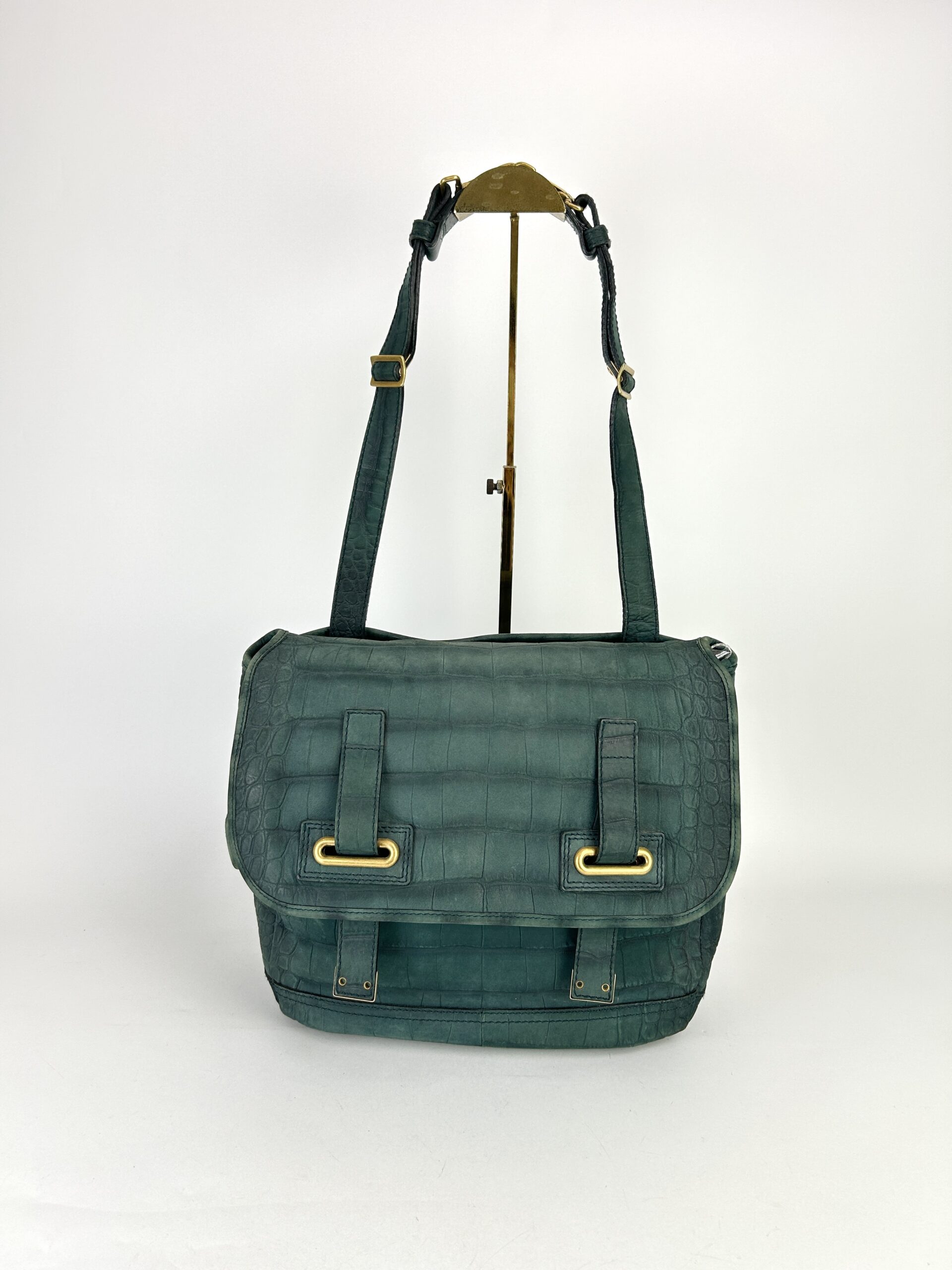 YSL Messenger leather Paint crocodile - Image 3