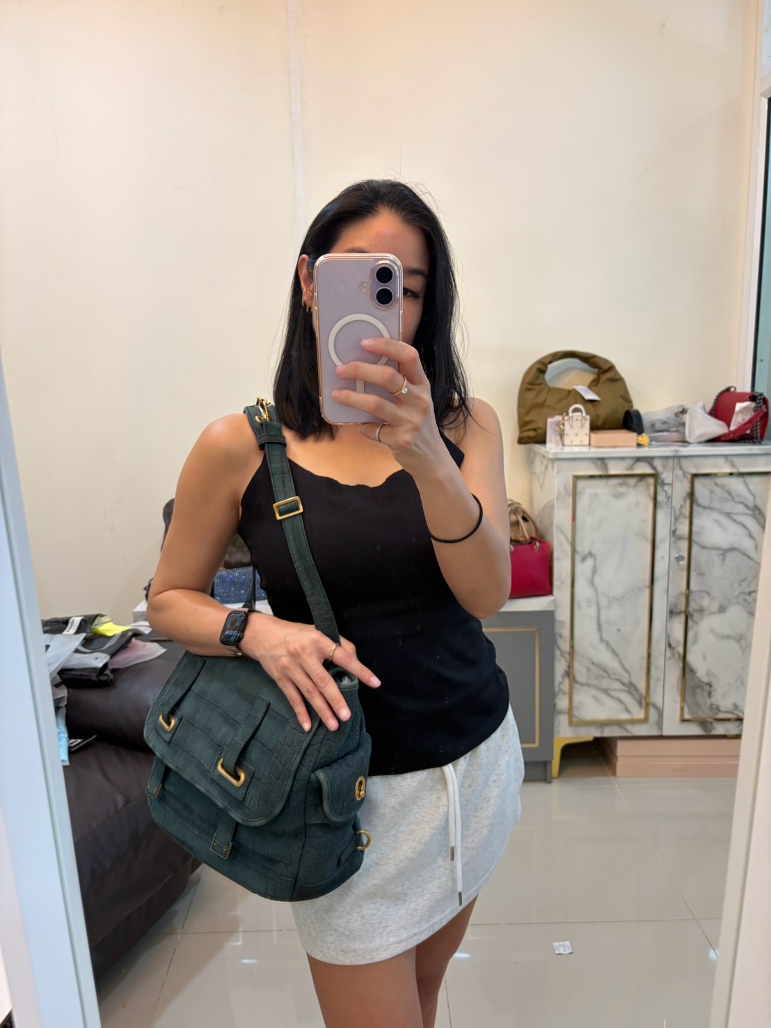 YSL Messenger leather Paint crocodile - Image 2